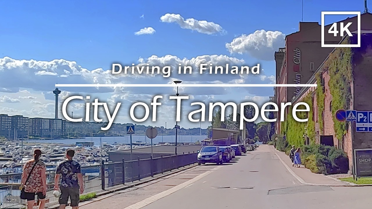 Driving in Tampere city center and neighbourhood area, Finland - 4K