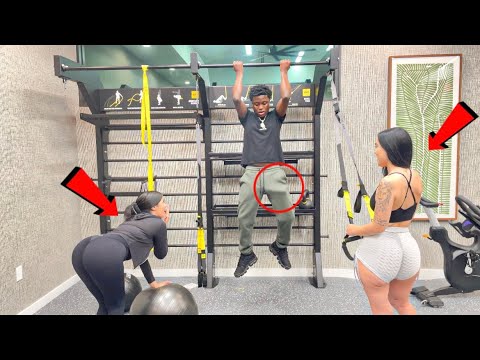WORKOUT INSTRUCTOR PRANK ON TWO BADDIES IN THE GYM🏋🏽‍♂️🥵 (GONE RIGHT)