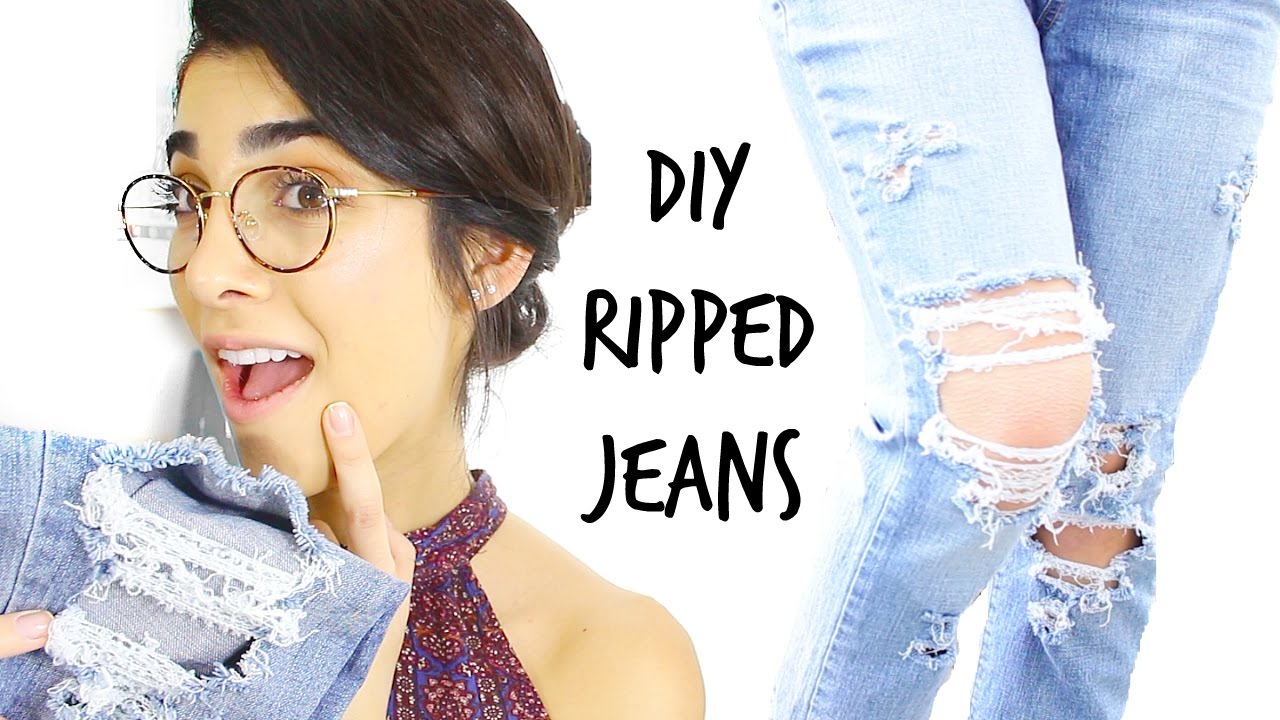 Diy Ripped Boyfriend Jeans