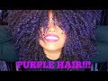 How I Dyed My Natural Hair PURPLE! | No Bleaching