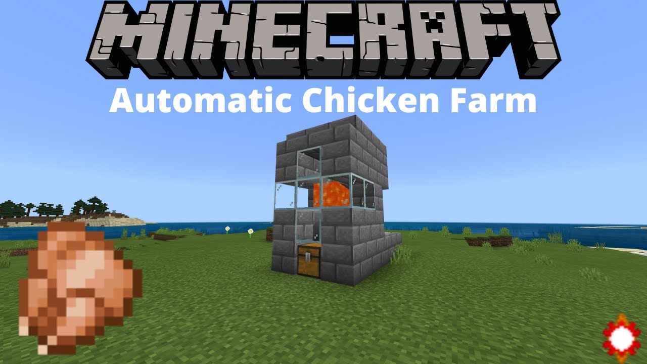 Minecraft Automatic Cooked Chicken Farm Tutorial YouTube