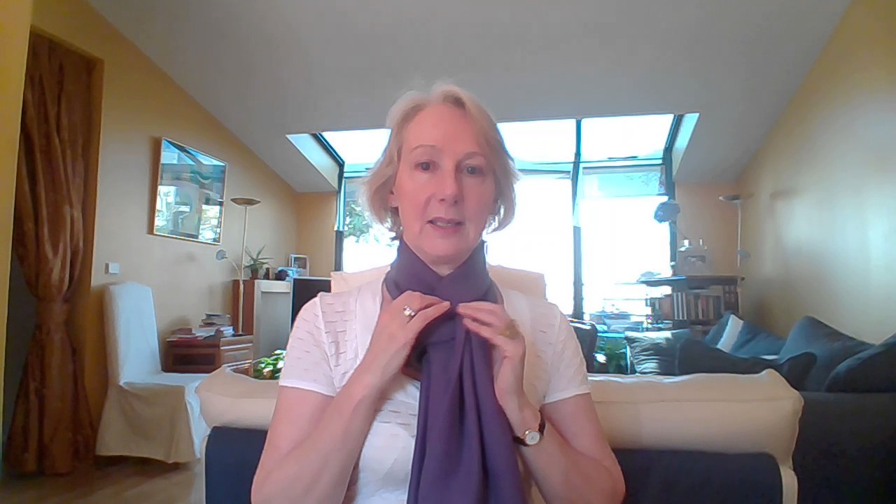 A scarf knot that lies flat - Rosemary Allan, Personal Stylist at BWonderful