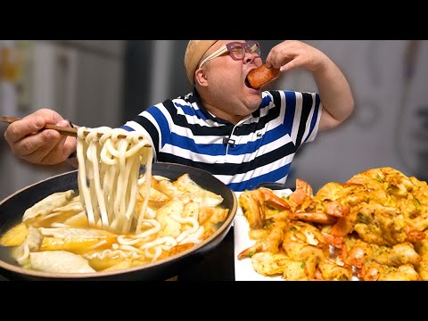│Fish cake <strong>udon</strong> Mukbang Eatingshow