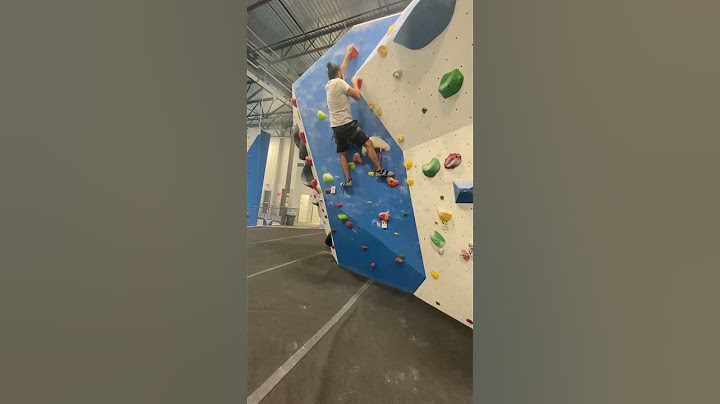 Indoor rock climbing boulder, could’ve made it to the top but gave up