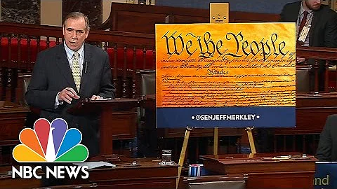 Senator Jeff Merkley Holds Overnight Talk-A-Thon Protesting Neil Gorsuch Nomination | NBC News