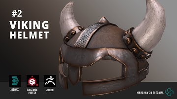 3dsMax | Modeling_Sculpting_Texturing a Viking Helmet - Part 2 [Modeling]