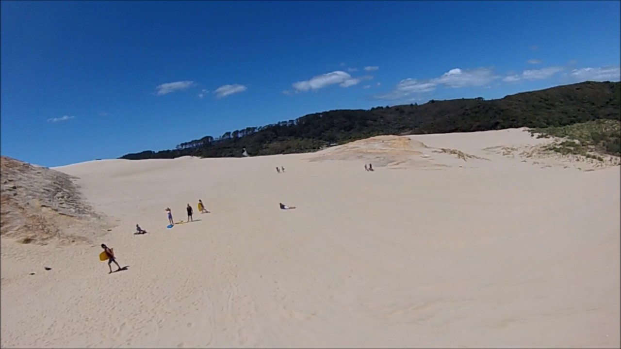 Sandboarding in Northland, New Zealand 