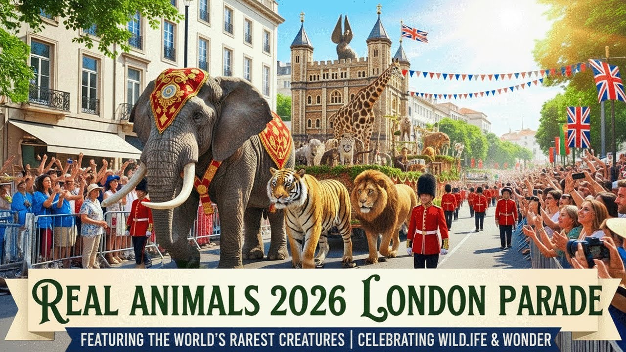 LONDON REAL ANIMALS PARADE 2026 | Real Wildlife Shocks the City in a Once-in-a-Lifetime Event [4K]