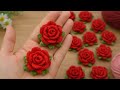 زهرة وردة سهلة الكروشيه خطوات سهلة للمبتدئين