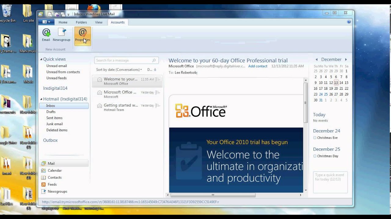 Back Up Hotmail Email YouTube