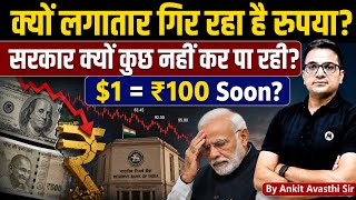 Indian Rupee Crisis Explained | Dollar Strong, RBI Weak? Latest News Analysis by Ankit Avasthi Sir