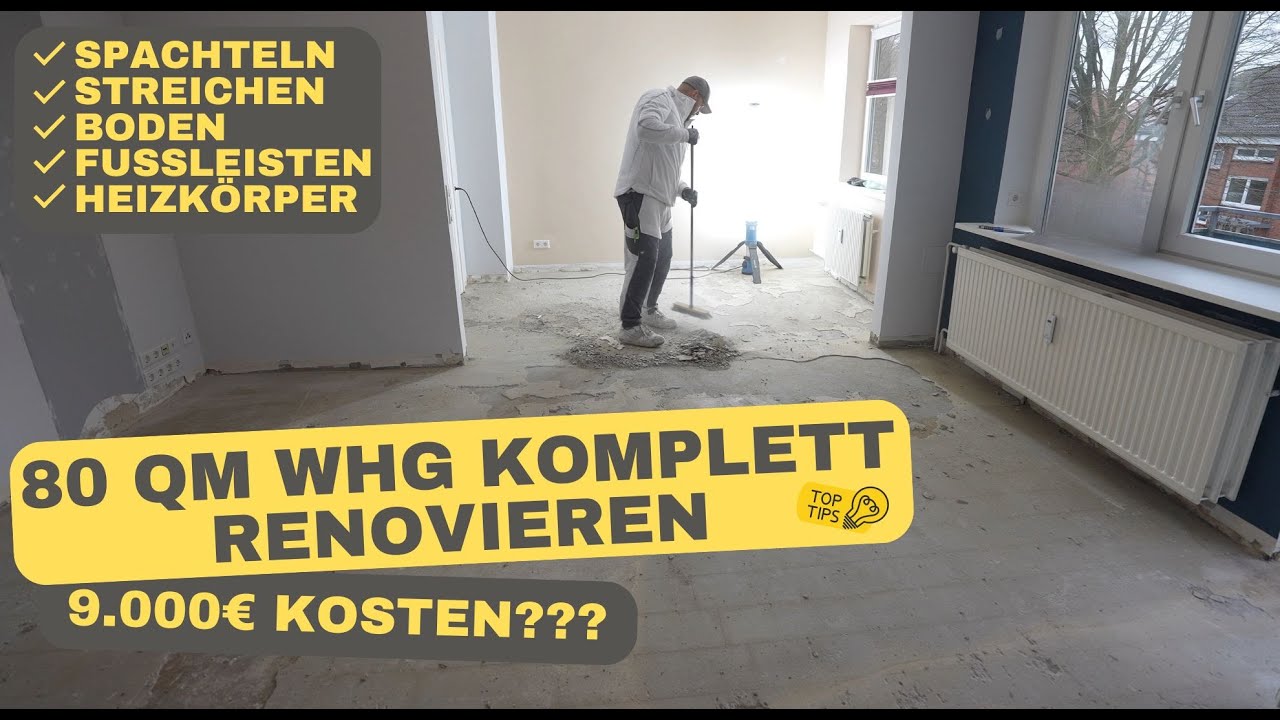 80qm Wohnung komplett renoviert in einem Video 😵