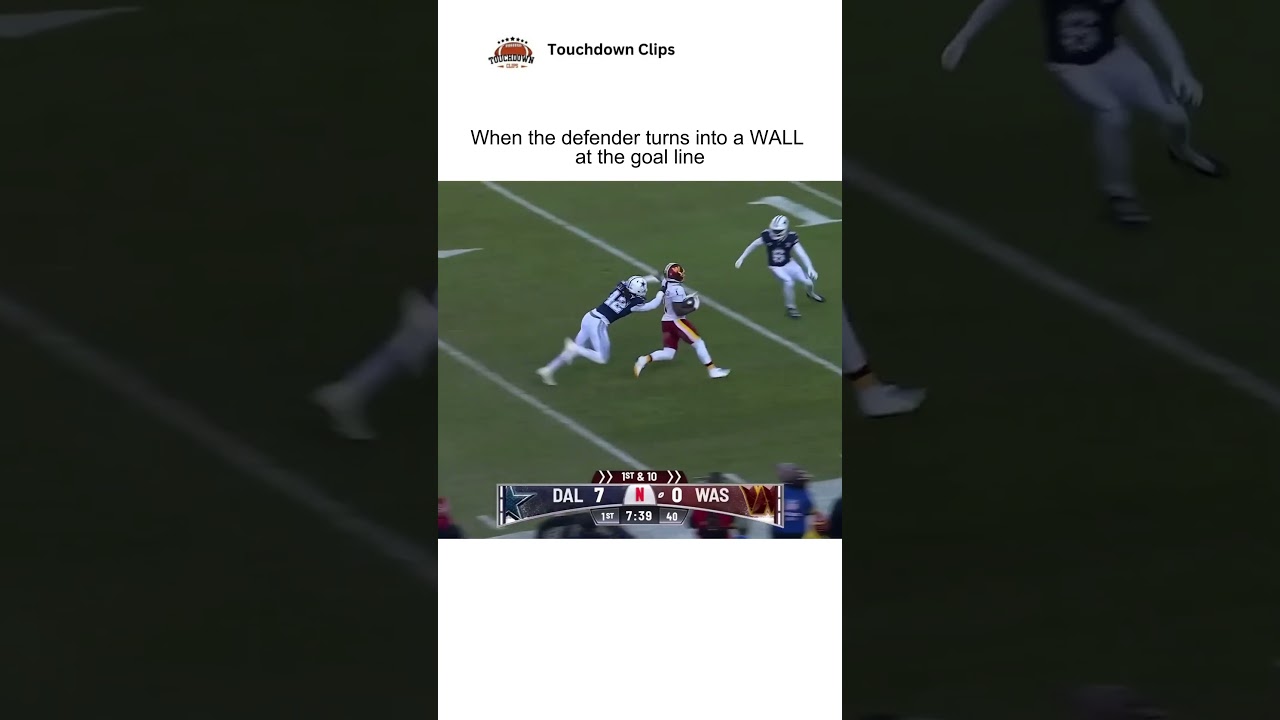 When the defender turns into a WALL at the goal line