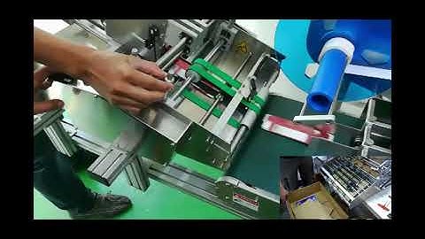 Labeling with Carton and Card Feeder. Pouches and Paper Bags Feeder