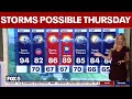 DC weather: Showers and thunderstorms possible Thursday