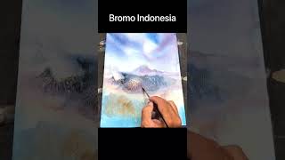 Bromo Indonesia #art #watercolor #painting #artwork #fineart #wonderfulindonesia