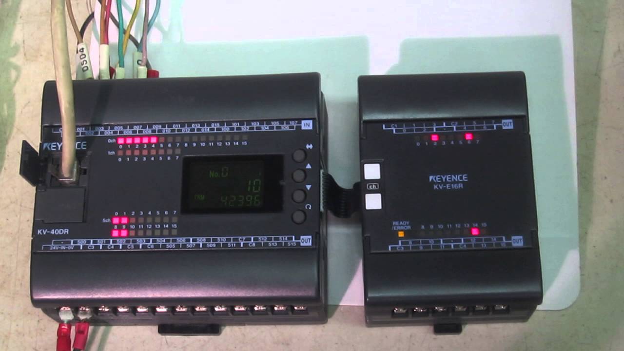 KEYENCE KV-40DR Ultra small PLC (Visua L KV series) 動作確認 - YouTube