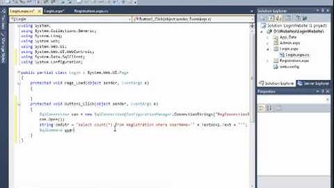 ASP NET 4 0 Login Website Part   4 Login Page  Its Script