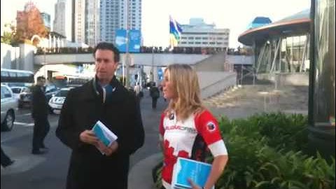 Salesforce.com Employee Checking out SugarCRM Book at Dreamforce