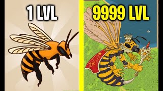 MAX LEVEL BEE EVOLUTION! Most Strongest Queen Bee Evolution! in Angry Bee! (9999+ Level Bee!) screenshot 1