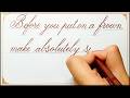 Beautiful calligraphy practice