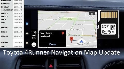 How to update Toyota Navigation System / Map data