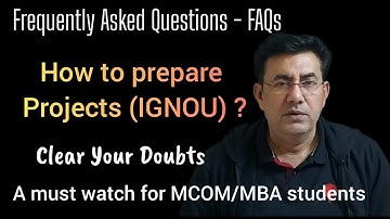 #IGNOU PROJECT #MCOP-01 #How to prepare Projects ?