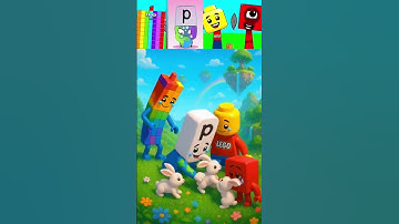 Sprunki-OC Blockie 72 X Alphabet P X Lego X Number Block 1 are playing with rabbits #sprunki