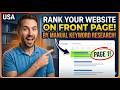 Manual Keyword Analysis That Gets Results | Rank Website on 1 Page manual keyword research #keyword