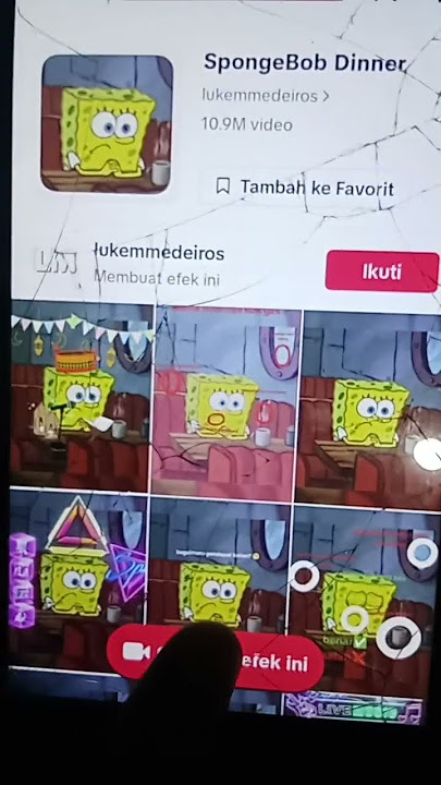 kalian bisa cari efek SpongeBob di tik tok