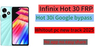 infinix Hot 30/ 30i FRP BYPASS/ GOOGLE ACCOUNT infinix x6831 frp 2025