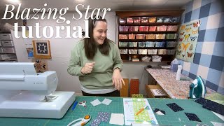 Free “Blazing Star” quilt block 