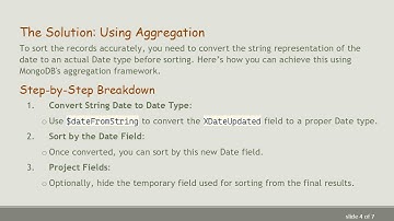 Sorting MongoDB Collections by XDateUpdated: How to Properly Sort String DateTime