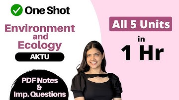 Environment and Ecology BTech 1st Year All Units One Shot ✅ AKTU PDF Notes, Important Questions