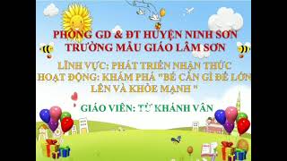 Bé cần gì để lớn lên và khoẻ mạnh