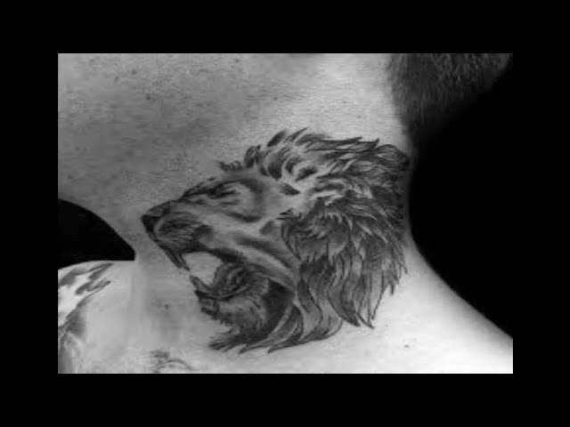 Lion and tiger neck tattoos for men | lion neck tattoos for men | tiger neck  tattoos for men - YouTube