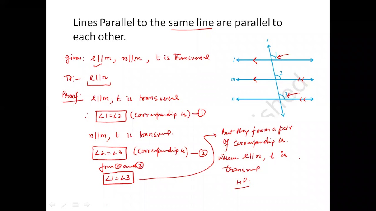 Lines and Angles Class 9 II Lecture 3 II Exercise 6.2 - YouTube