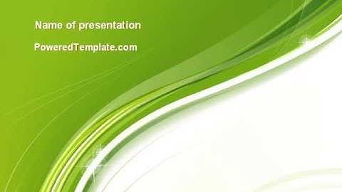 Olive White Abstract Wave PowerPoint Template by PoweredTemplate.com