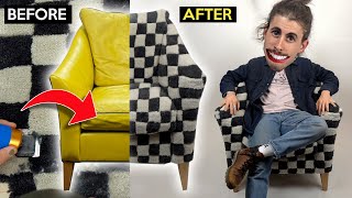 Turning a Rug into a Sofa Chair 🏁  ➡️ 🪑