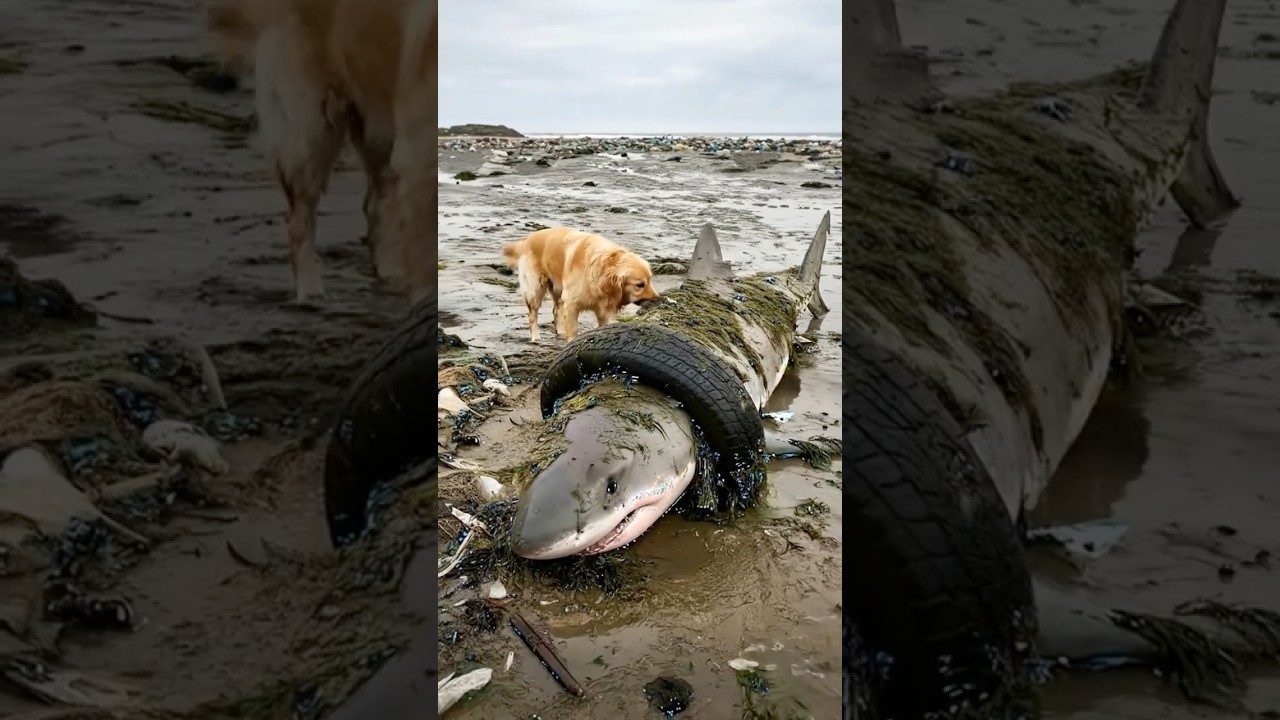 🦈 RESCUING A SHARK Trapped in Plastic
