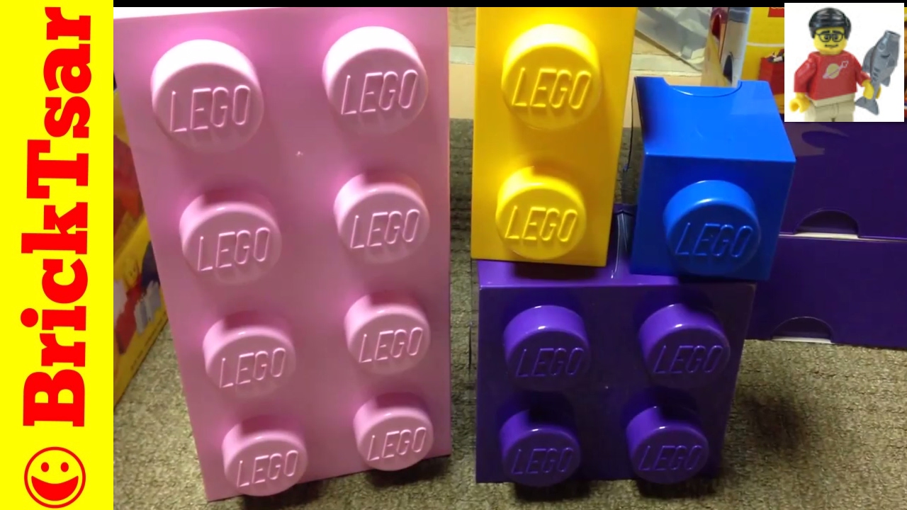 LEGO Large Storage Bricks 1,2,4,8 Stud Buildable brick containers 