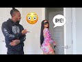 Wearing A Hot Outfit Then Leaving Him! *Cute Reaction*