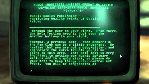 Fallout 3 Walkthrough - Pip Boy and Terminal #115 - Hubris Comics