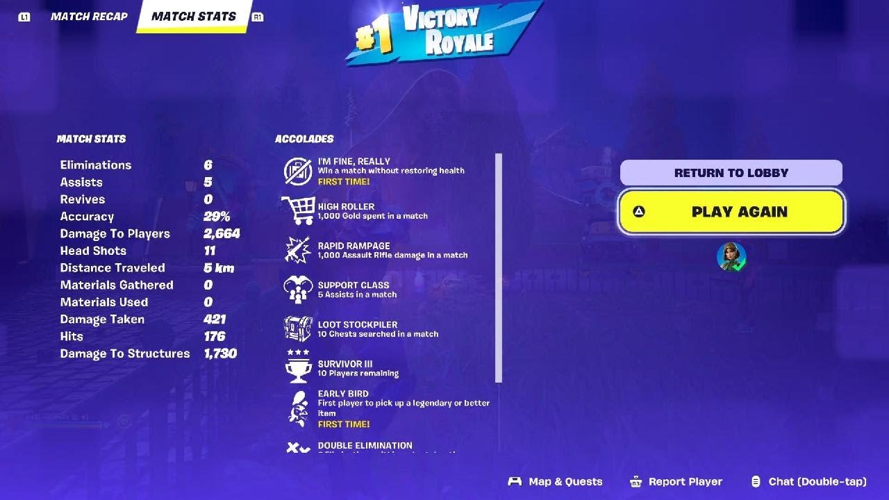 Fortnite Ch7S1 ZB Duo - Hunting Rifle Headshot to Endgame