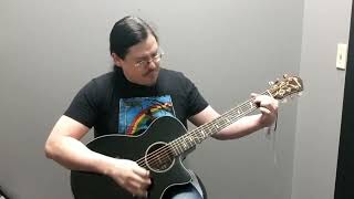 Quick Demo of the Ibanez AEG550BK AcousticElectric Guitar