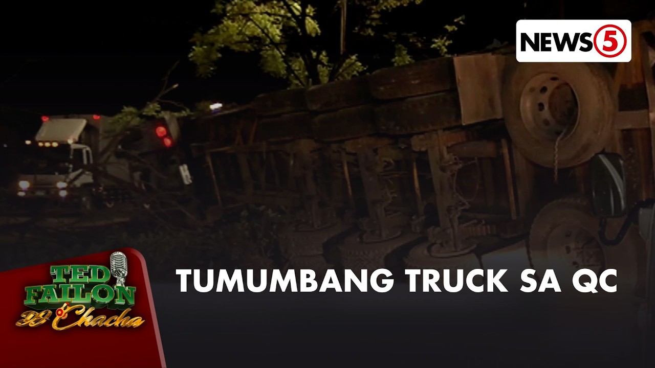 Truck, tumagilid sa Katipunan Ave.; nagdulot ng mabigat na trapiko | Ted Failon & DJ Chacha