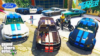 GTA 5 - Stealing Famous Mustang cars from Movies with Franklin! | (GTA V Real Life Cars #79)