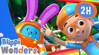 Easter Hunt | Blippi Wonders | Moonbug Kids  Play and Learn