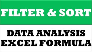 FILTER & SORT | Excel formula for data analysis