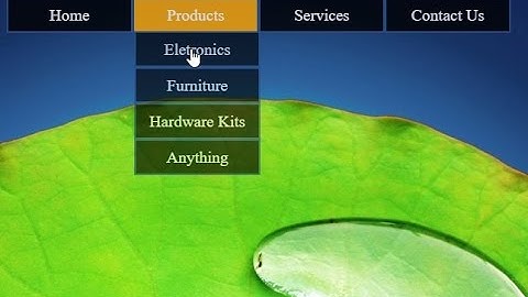 How to Create a Transparent Dropdown or navigation Menu with CSS and HTML